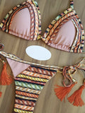 Conjunto de bikini sexy 2021 de 2 piezas con estampado de calor, traje de baño deportivo para mujer, ropa de playa, traje de baño push-up acolchado, mono de baño exquisito