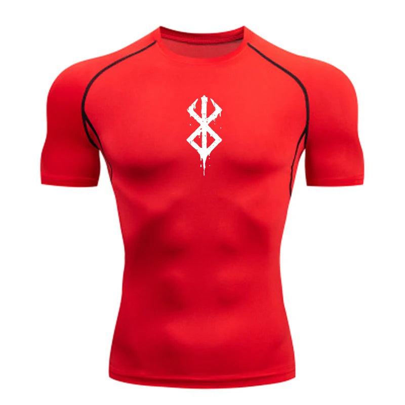 Camiseta deportiva de verano de secado rápido para hombre, camiseta de compresión de manga corta de segunda piel para gimnasio, entrenamiento, fitness, correr, ropa para hombre