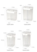 3L Cereal Dispenser Four-Compartment Sealed Container Moisture-Proof Stacked Snack Coffee Grain Storage Box Organizer Kitchen