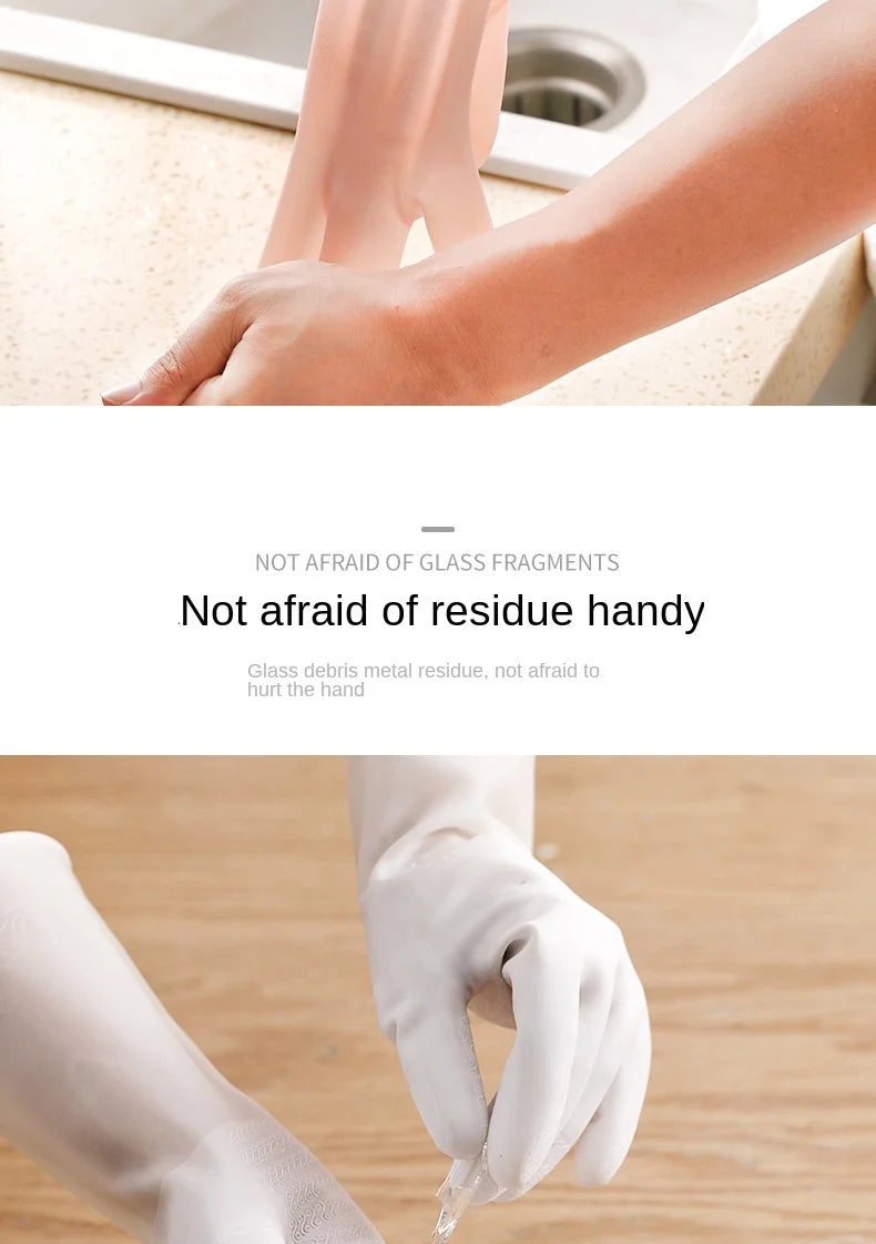 Guantes para lavar platos, resistentes al agua, de goma, finos, de látex, para mujer, #2723