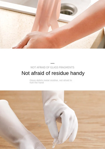 Guantes para lavar platos, resistentes al agua, de goma, finos, de látex, para mujer, #2723