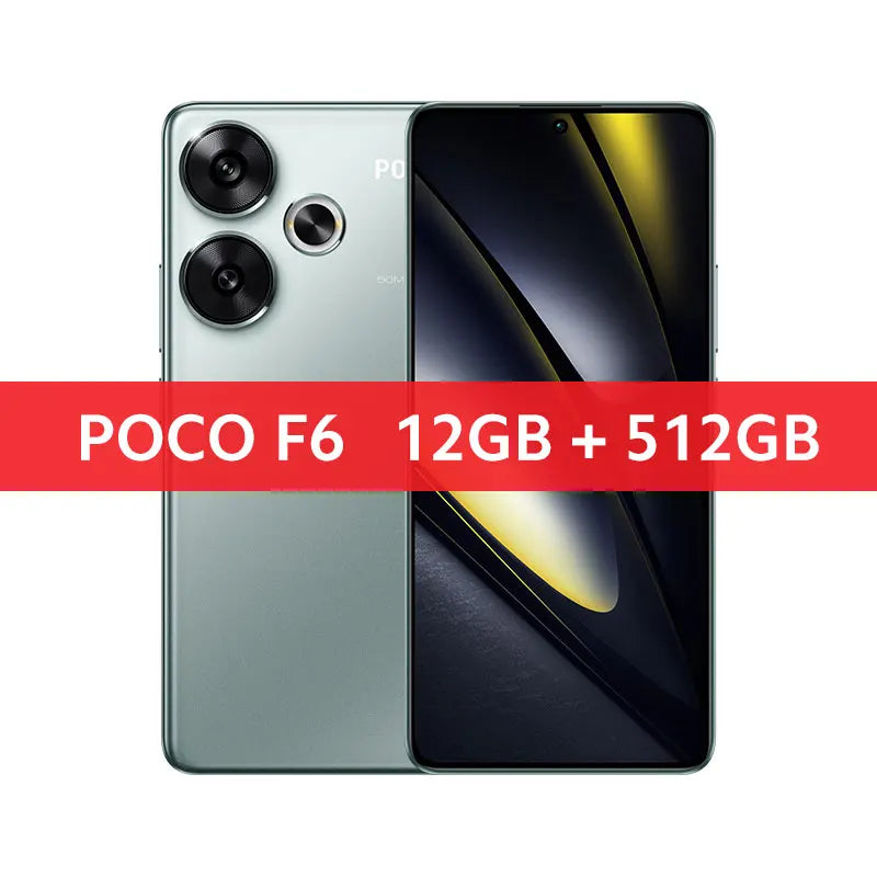 POCO F6 5G Global Version Cellphone 120Hz Flow AMOLED display 90W turbo charging 50MP camera system with OIS Snapdragon 8s Gen 3