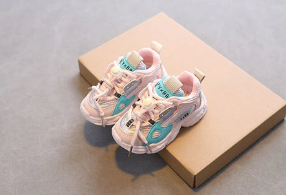 Zapatos para bebés y niños pequeños, talla 21-36, de malla transpirable, informales, antideslizantes