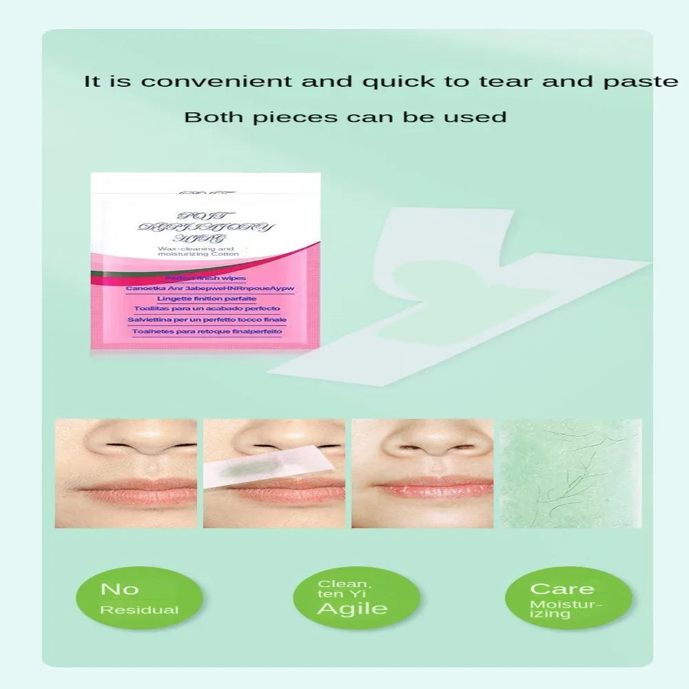 Professional Hair Removal Wax Strips for Summer Depilation Double Sided Cold Wax Paper for Leg Body Face Useful