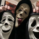 Máscara de Terror para Cosplay de Halloween (Grito), Máscara de Esqueleto Respirável para Festas de Terror e Role-Playing de Halloween