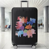 Abstract color block pattern luggage protection cover, suitable for 18-32 inch luggage covers, luggage handle gloves, travel acc