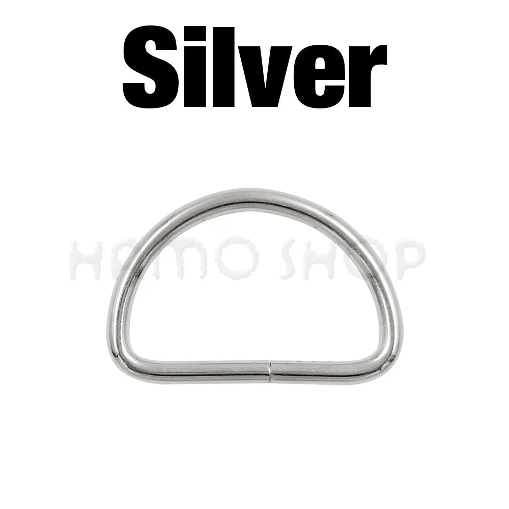 Hebilla ajustable de metal con anilla en D para correas de mochilas, bolsos, collares de gato y perros, accesorios de bricolaje, 20-1000 unidades
