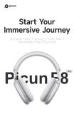 Picun F8 Pro ANC Wireless Headphones 3D Spatial Audio Head Tracking -52dB ANC HIFI Bluetooth Headset ENC HD Mic Low-Latency APP