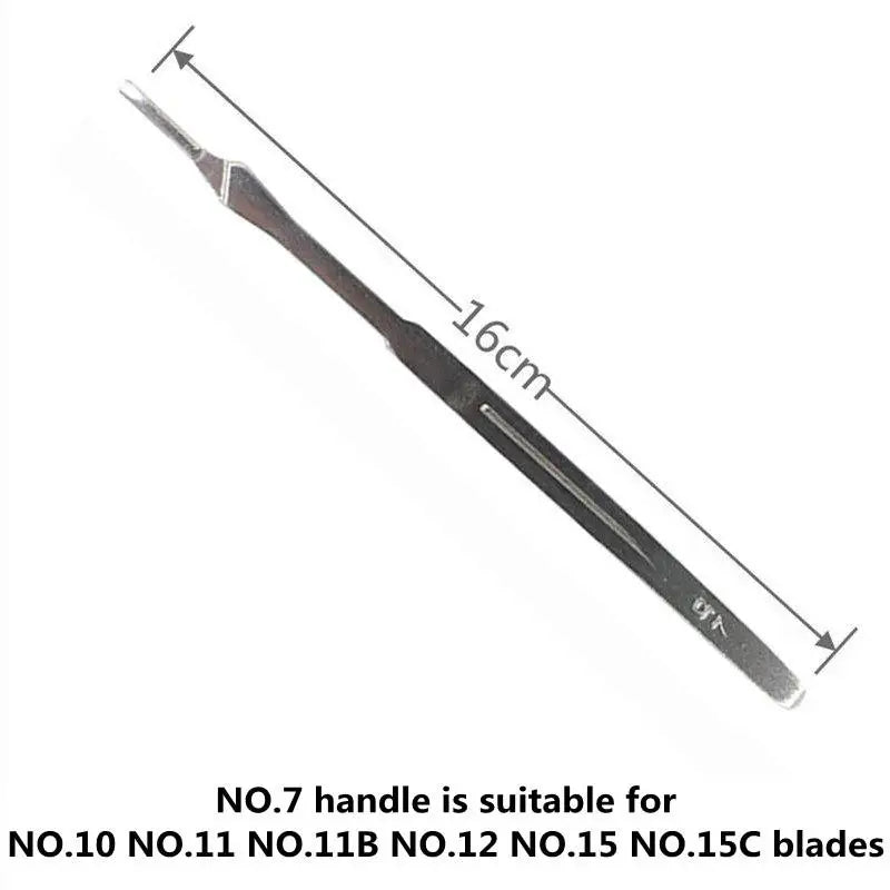 20-100pcs NO.10-15C Carbon Steel Carving Metal Scalpel Blades Handle DIY Cutting Repair Animal Surgical Knife Tool Box Non Slip