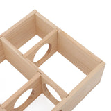 Hamster House Log Movable Roof Stable 6 Bedrooms Pet Hideout House for Hamsters Chinchillas Golden Bears Sleeping and Moving