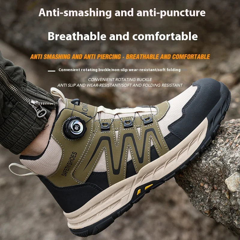 New Safety Boots Men Work Indestructible Shoes Sneakers Steel Toe Protective Boots Anti-smash Anti-puncture Work Tactical Boots
