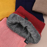 New Warm Neck Cover Neckerchief Winter Plush Muffler Woolen Knitting Fashion Solid Color Men Women Cold-proof Scarf Outdoors