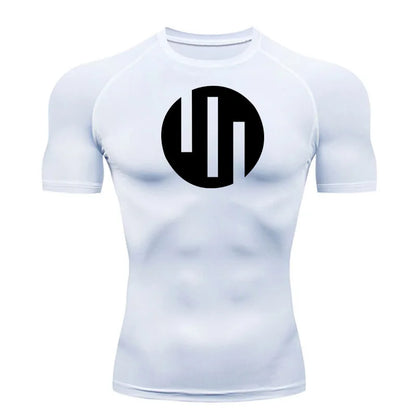 Gym Short Sleeve Running T-Shirt Men's Compression Long Sleeve Shirt Sun Protection Quick Drying Sports Top Black Sportswear 4xl