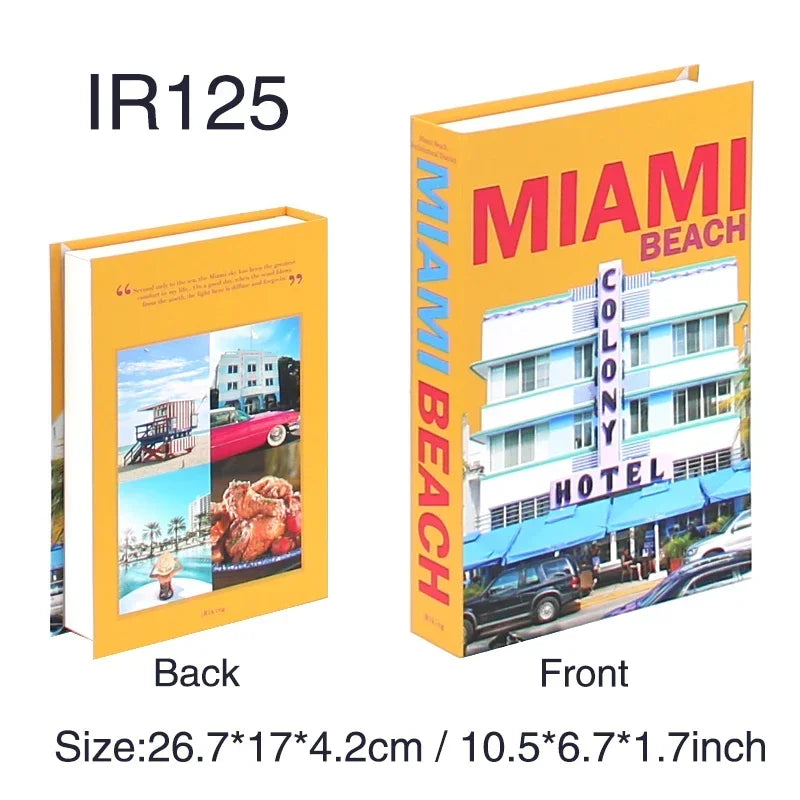 Travel Series Fake Book Decoration Coffee Table Living Room Fashion Fake Book Storage Box Decor Model Room IBIZA CAPRI