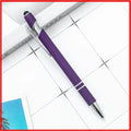 50pcs Light Metal Ballpoint Pen Touch Screen Pen Office School Advertising Pen Custom Logo Text Engraving Laser Engraving