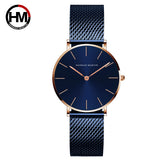 HANNAH MARTIN Women Watch Nordic Minimalist Japan Quartz Movement 3Bar Waterproof Women 36mm Full Rose Gold Dropshipping Watches