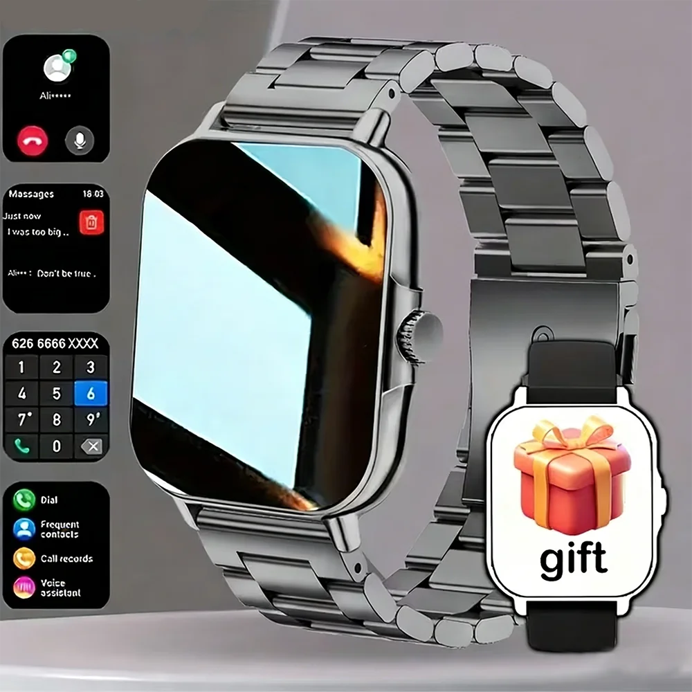 LAXASFIT 2026 New Smartwatch Bluetooth Calling Music Playback Heart Rate & Blood Pressure Monitoring Unisex Holiday Gift