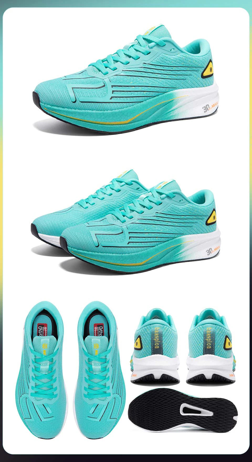Baasploa Women's Professional Running Shoes Outdoor Carbon Plate Non-Slip Sports Shoes Female Casual Breathable Jogging Sneakers