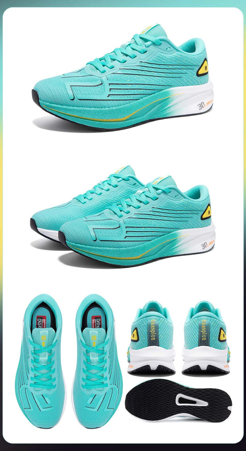 Baasploa Women Professional Running Shoes Outdoor Carbon Plate Non Slip Sports Shoes Female Casual Breathable Jogging Sneakers