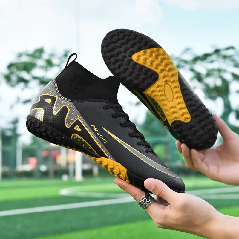 New Outdoor Men Soccer Shoes Adult Kids Long Spikes Football Boots Training Sport Footwear Sneakers Non Slip Training Unisex