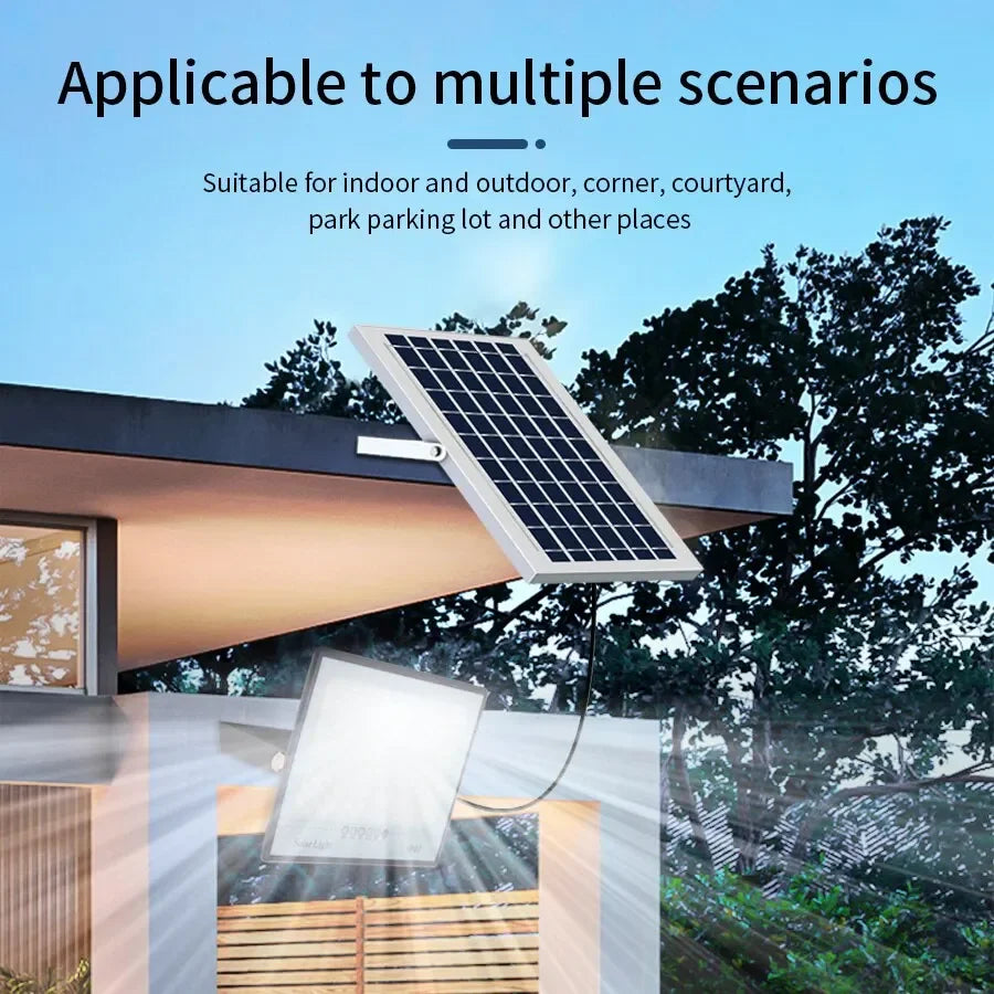 Luces solares para jardín exterior, reflector LED, para edificios de jardín, luz solar, IP67, resistente al agua, foco, iluminación de emergencia, luz de pared.