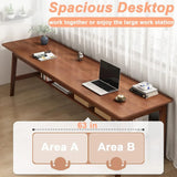 Solid Wood Desk, 63' Mid-Century Modern, Writing Desk, Home Office Workstation office furniture desk table corner desks