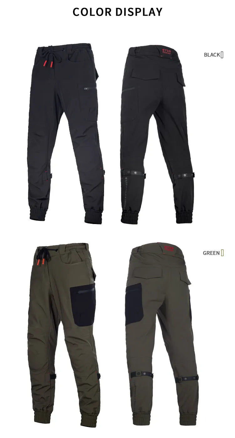 SFK New Black Motorcycle Pants Riding Men Equipment Summer Breathable Trousers With CE Protection Armor Wearing Gears Accessories