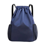 Men Women Sports Backpack, Drawstring Gym Backpack with Side Mesh Pockets, Waterproof Workout Backpack for Basketball Soccer Swi