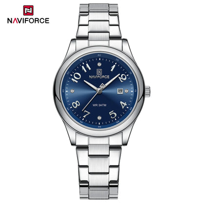 NAVIFORCE Luxury Watch for Women Waterproof Luminous Date Stainless Steel Ladies Quartz Watches Fashion Casual Wristwatch Girl