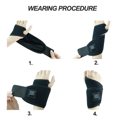 Heating Wrist Protector Sports Protection Breathable USB Hand Massager Support WristBand Pad Brace Tool Heat Health Care Devic