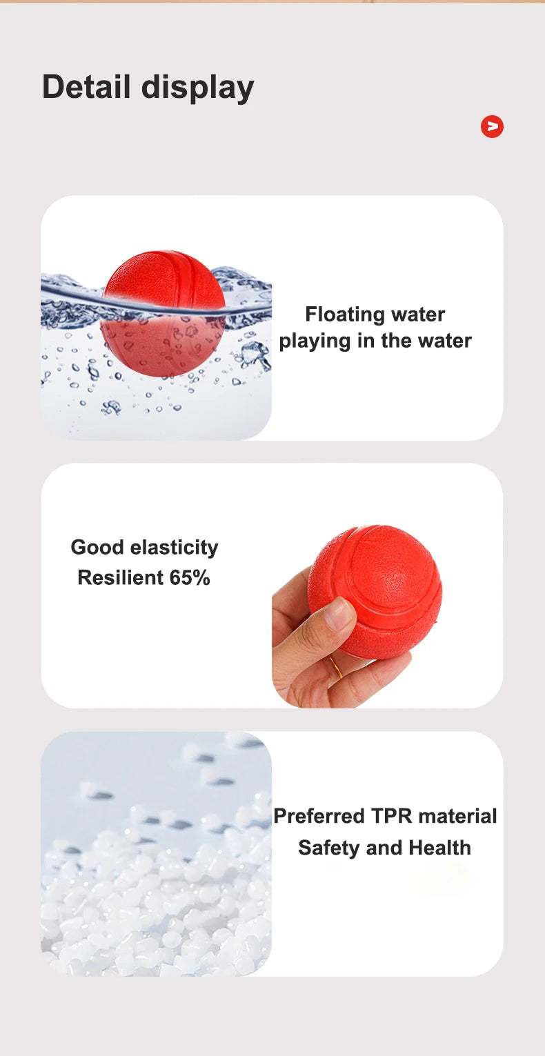 MADDEN S-XL Sizes Solid Rubber Balls Bouncy Ball Bite Resistant Indestructible Dog Training Interactive Ball Pet Toy Molar Ball