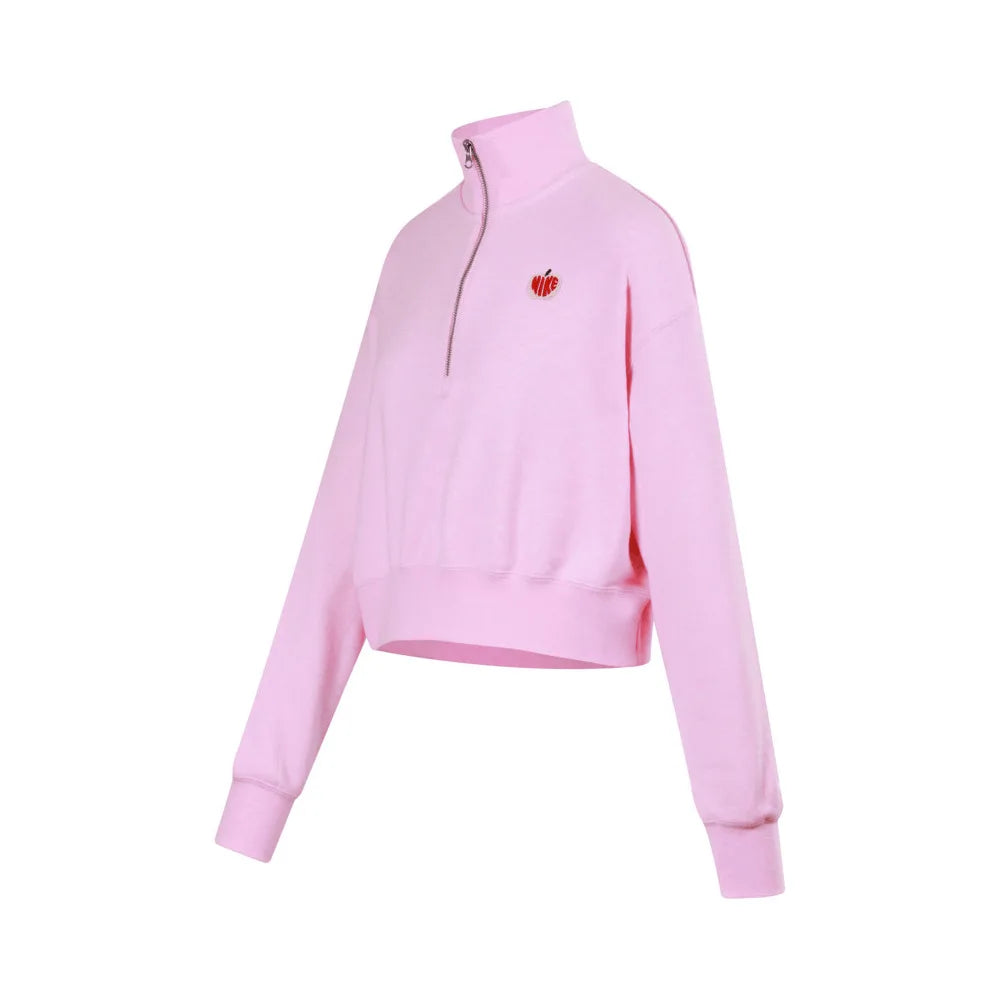 NIKE 2025 Women's AS W NSW PHNX FLC QZ CROP GCEL Knitted Hoodie HV8731-663