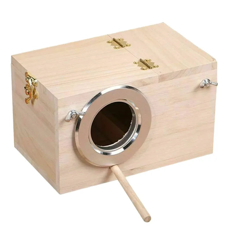 High Quality Wooden Bird Cage Nesting Box Breeding Hatching Nest for Parakeet Budgies Cockatiel Finch Lovebird Parrot Birdhouse