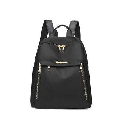 Mochilas sencillas negras de gran capacidad, bolso de viaje para mujer, mochila escolar Harajuku unicolor, mochila Oxford, bolsos unisex