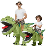 Animal Cartoon Riding T-Rex Inflatable Costume Nursery Kids Dinosaur Role-Playing Game Adult Kids Chasing Game Birthday Gift