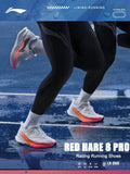 Li-Ning Men's RED HARE 8 PRO Racing Running Shoes BOOM Cushion LN DWR Water Repellent Breathable LiNing Wearable Sneaker ARPV015