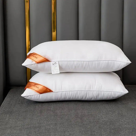 1pc White Bounce Back Pillow Solid Color Soft Comfortable Bedroom Bed Sleep 5star Hotel Home Single Adult Pillow