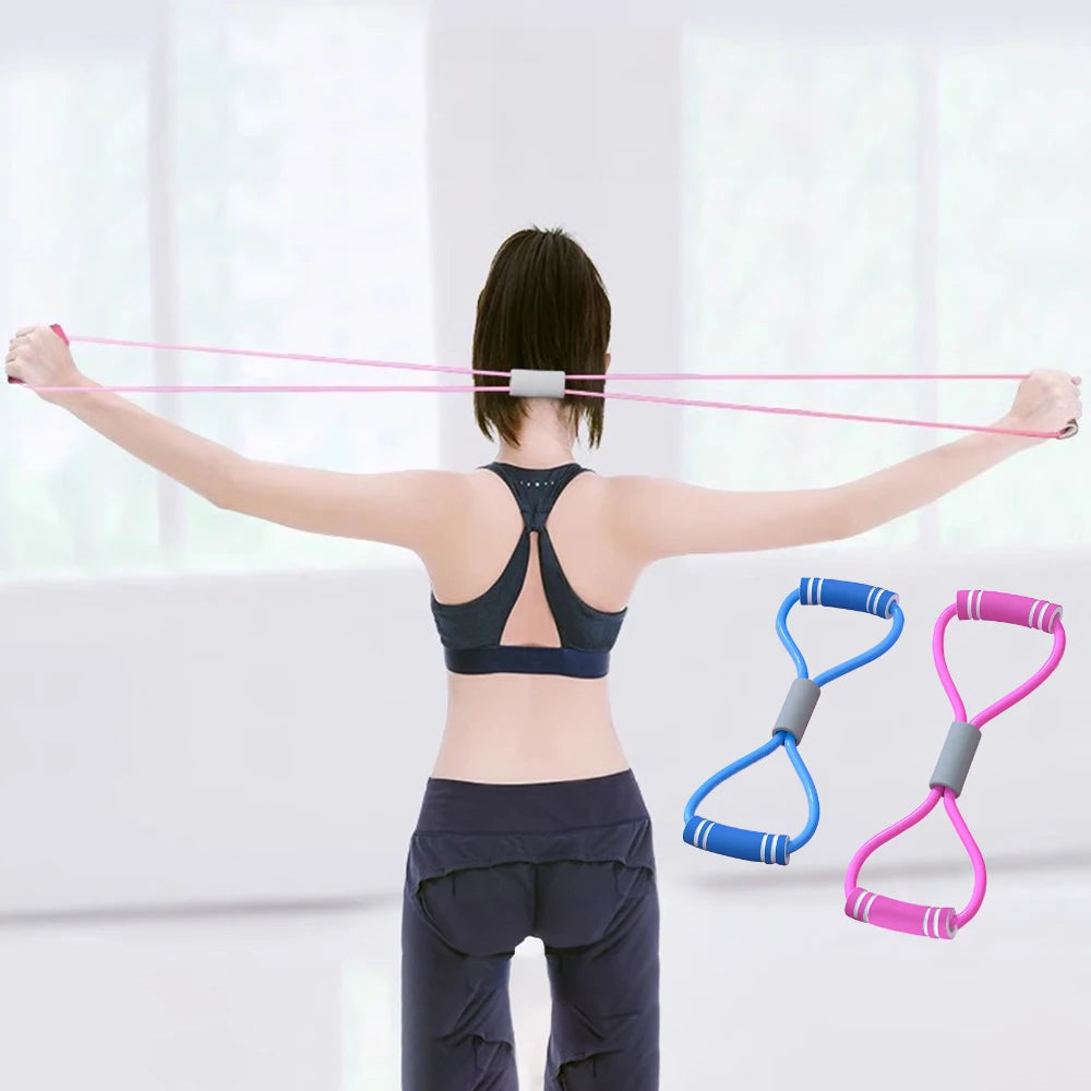 Bandas de resistencia de cuerda de yoga para mujeres, equipo de ejercicio elástico de fitness, práctica de estiramientos, hombros abiertos, espalda, gimnasio en casa