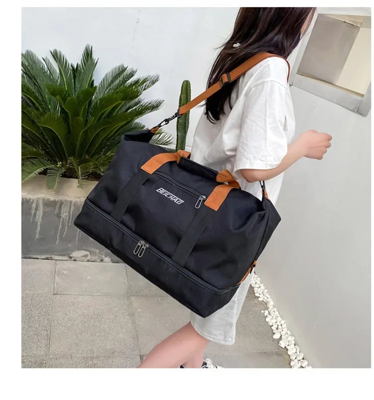 Bolsa de gimnasio de viaje, equipaje de corta distancia, bolsas de fitness portátiles, bandolera, bolso de pecho, bolso de mano, bolso de mano, bolso de fin de semana