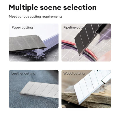 10 cuchillas de repuesto de 18 mm para cuchillos multiusos, cuchillas desprendibles compatibles con cuchillos de corte retráctiles de 18 mm, cuchillos para manualidades y cúteres.