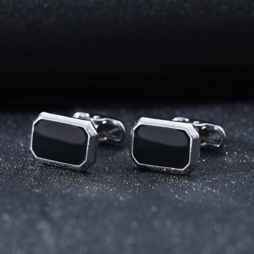 1Pair French Square Cufflinks Fashion Men's Business Banquet Suit Shirt Cuffs Buttons Luxury Wedding Cuff Links Gifts 2024 Trend