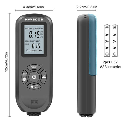 0-2000um High-precision Car Paint Thickness Tester Manual Paint Tools Paint Film Thickness Gauge for Fe/nfe or only Coating Film