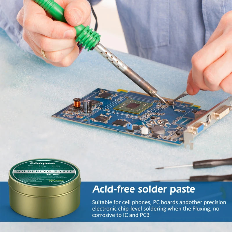 10g/30g/100g Solder Paste Rosin Flux Lead-free Easy to Soldering Soldering Iron Repair Iron Sheet Soldering Flux Soldering Oil