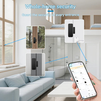 Tuya Zigbee Wifi Door and Window Sensor Security Burglar Alarm Magnetic Presence Sensor Smart Life Works with Google Home Alexa
