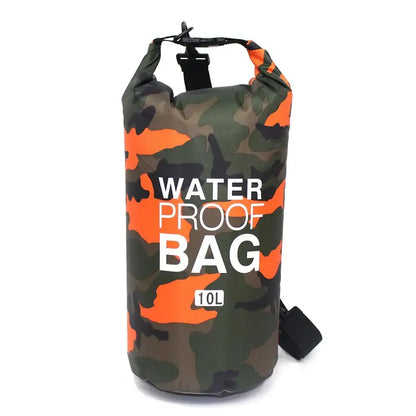 2/5/10/15/20/30L Outdoor Camouflage Waterproof Portable Rafting Diving Dry Bag Sack PVC Coated Swimming Bags for River Trekking