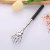 Skull Palm Telescopic Back Scratcher Hand Massager Back Slap with Rubber Handles Fun and Novel Tool for Decompression Hand Stick