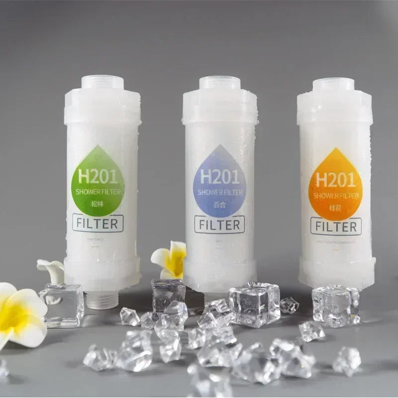 Filtro para chuveiro perfumado cabeça de chuveiro amaciante água melhorar a remoção da pele do cabelo purificador chuveiro acessórios do banheiro
