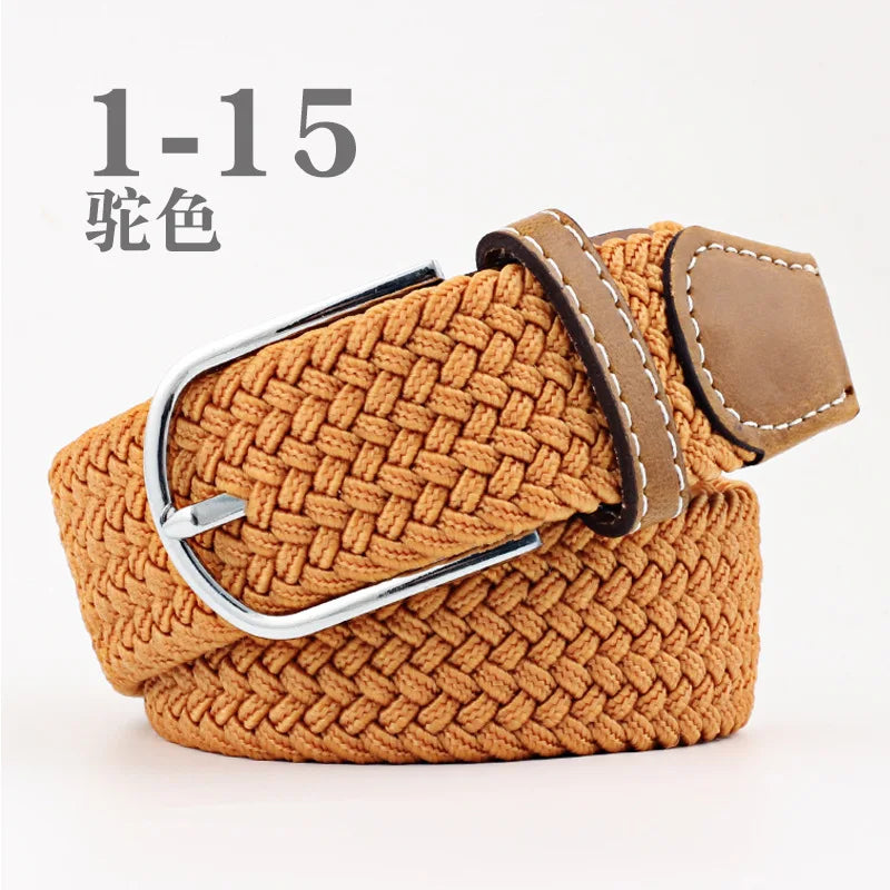 Stretch Woven Belt Unisex Canvas Belts Fashion Casual Student Belt Women Cinturon Male Waistband 105cm
