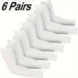 kkjoy 6 Pairs Unisex Cooling Arm Sleeves Compression Breathable Moisture Wicking for Men Women Sports Outdoor UV Protection