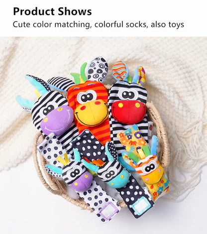 Baby Toys 0 6 12 Months Cute Stuffed Animals Baby Rattle Socks Wrist Baby Rattles Newborn Toys Make Sounds Games For Babies